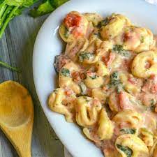 Creamy Tortellini With Spinach Tomatoes 4 Sons R Us Recipe Lunch Recipes Healthy Tortellini Recipes Recipes
