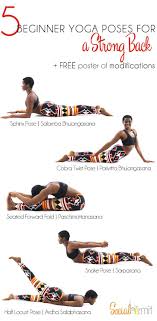5 Beginner Yoga Poses For A Strong Back A Free Poster Social Hermit Easy Yoga Workouts Yoga For Beginners Yoga Poses For Beginners