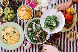 Sheet pan white pizza with salami and peppers. 10 Tips For A Small Space Dinner Party A Cup Of Jo