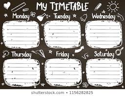 1000 School Timetable Stock Images Photos Vectors