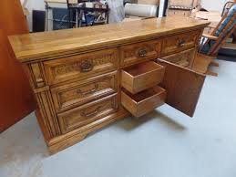 9 Drawer Dresser By Burlington House Furniture Matches Lot 704 Constructed Of Oak Solids And Veneers With Dovetai 9 Drawer Dresser Burlington House Furniture