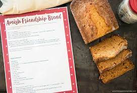 In a small bowl, dissolve yeast in water. Amish Friendship Bread Recipe Starter Recipe Gifting Printable