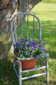 Chair With Flowers Flickr Photo Sharing Garden Decor Chair Planter Garden Chairs