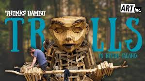 Danish recycle artist creates troll sculpture in Victor