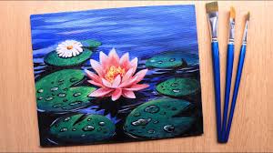 Materials oil paint, acrylic paint, canvas original handmade oil & acrylic painting on canvas style: Acrylic Painting Of Beautiful And Simple Flower Youtube