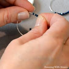 The earrings we're making here will have a finished size of 4cm (1.6″) long from top to bottom. Easy Diy Beaded Earrings Instant Beaded Hoops Running With Sisters