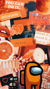 Among Us In 2020 Iphone Wallpaper Orange Orange Wallpaper Orange Aesthetic