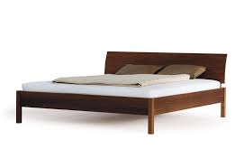 Sheesham wood lacquered height of edge of the bed: Unser Bett Mit Gebogener Ruckenlehne Oko Mobel Bett Mobeldesign