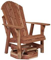 Amish Cedar Wood Adirondack Swivel Glider Rustic Outdoor Furniture Outdoor Wood Furniture Adirondack Chair