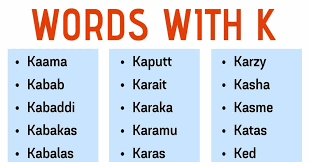 Find 41 ways to say health, along with antonyms, related words, and example sentences at thesaurus.com, the world's most trusted free thesaurus. Words That Start With K List Of 250 K Words With Useful Examples My English Tutors