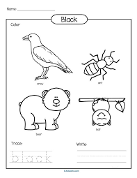 Color Black Printable Color Trace And Write Teaching Colors Color Worksheets For Preschool Preschool Colors