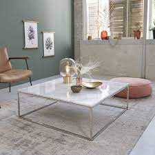 table basse carree en marbre blanc et metal 100 mobilier de salon bdbd table basse table basse marbre blanc table basse marbre