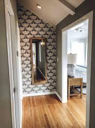 After Hallway Accent Wall Wallpaper Living Room Accent Wall Accent Wall Wallpaper Accent Wall
