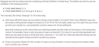 And this lines called as a fraction of inches. Suppose We Wish To Create A Banner Containing A Chegg Com