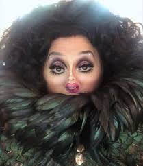 Happy Halloween! 🎃👻 Serving tiny face Cher! 😂🤘🏽🎨 #tinyfacemakeu...