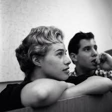 Seventeen year-old Carole King with session guitarist Jerry Landis (aka  Paul Simon) at an RCA Studio session in New York, 1959. . #caroleking  #paulsimon #simonandgarfunkel