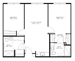 Assisted Living Two Bedroom Floor Plan 2 Bedroom House Plans Bedroom Floor Plans