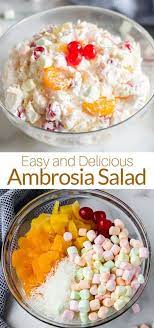 Ambrosia Salad Recipe In 2021 Yummy Pie Recipes Ambrosia Fruit Salad Food