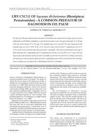 Metisa plana census data of cumulated larvae instar 1, 2, 3, and 4 were collected biweekly in 2014 and microstructure and life cycle of metisa plana walker (lepidoptera: Life Cycle Of Sycanus Dichotomus Palmoilis Mpob