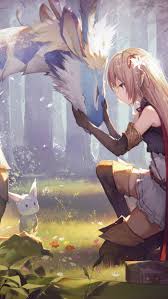 Anime girls wallpapers 4k hd for desktop, iphone, pc, laptop, computer, android phone, smartphone, imac, macbook, tablet, mobile device. Anime Girl Wallpaper 4k Blondes Madchen Streichelt Eine Drache Weisse Hase In Der Wald 4k Best Of Wallpapers For Andriod And Ios