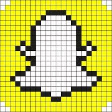 Snapchat Perler Bead Pattern Bead Sprite Pixel Art Pixel Art Pattern Minecraft Pixel Art