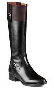 Women S Riding Boots Black And Brown Western Round Toe Boots Cavender S Black Leather Knee High Boots Boots Knee High Leather Boots