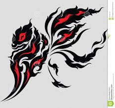 The best selection of royalty free tattoo vector art, graphics and stock illustrations. With Pentagram Shows Air Water Fire Earth Black Green Yellow Tribal Dragon Tattoo Design Original Ba Tribal Tattoos Tribal Tattoo Designs Fire Tattoo