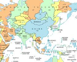 asia time zone map