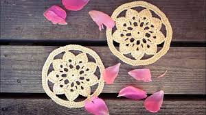 Home crafts crochet crochet circle blanket free patterns. How To Crochet A Flower Circle Coaster Table Decor Youtube
