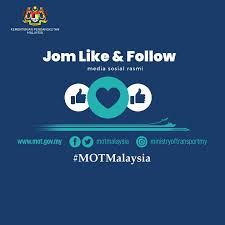 The ministry of transport (malay: Jom Like Follow Ministry Of Transport Malaysia Facebook