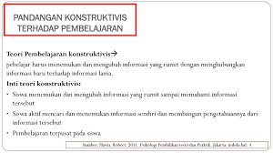 Konstruktivisme sebenarnya bukan merupakan gagasan yang baru, apa yang dilalui dalam kehidupan kita selama ini merupakan himpunan dan. Pandangan Konstruktivis Terhadap Pembelajaran Ppt Download