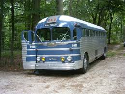 Image result for Silver 1990 Greyhound Bus