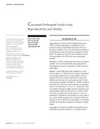 Check spelling or type a new query. Pdf Cincinnati Prehospital Stroke Scale Reproducibility And Validity Rashmi Kothari Academia Edu