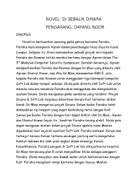 Watak dan perwatakan farisha ( novel di sebalik dinara ting4). Novel Di Sebalik Dinara