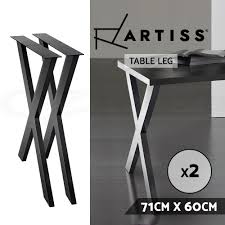 Metal dining table base cheap caribbean vacation. Artiss Coffee Dining Table Legs Steel Industrial Bench Metal Box Trapezoid Black Ebay