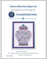 Elmer's glue will probably work better for this than the glue gun. Cherry Blossom Ginger Jar Cross Stitch Pattern