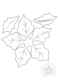 Pin By Val Jack On Stencils Templates Poinsettia Stencil Template Leaf Coloring