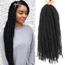 Keep creative and you will find your favorite. Buy 6 Packs Marley Twist Braiding Hair 24 Inch Marley Hair Crochet Braids Long Afro Kinky Synthetic Kanekalon Fiber Marley Hair For Twists Braiding Hair Extensions 24inch 1 Online In Indonesia B088nnl7gb