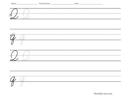 Nurture your child's curiosity in math, english, science, and social studies. Cursive Letter Q Worksheet