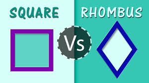 Is a diamond a rhombus. What Is The Difference Between Square Rhombus Quadrilateral Polygons Geometry Youtube