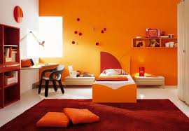 Orange My Fav Color This A Young Person S Room But With Just A Few Changes Could Be For Adults Notice Bedroom Wall Colors Kid Room Decor Orange Kids Rooms