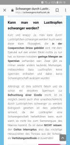 Beim lusttropfen handelt es sich um ein sogenanntes präejakulat, dass dann austritt, wenn der penis des mannes sexuell erregt ist und bevor es zum eigentlichen samenerguss kommt. Ist Jemand Schwanger Durch Lusttropfen Geworden Forum Kinderwunsch Urbia De
