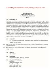 Penyampaian hadiah oleh guru besar. Kertas Kerja Sambutan Hari Guru Peringkat Sekolah 2017