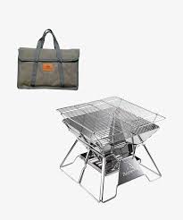Suchdeco portable fire pit outdoor for camping, small size16.5 inch collapsing steel mesh fireplace, foldable camping fire pit for camping backyard beach and wood burning camping, barbecue, and garden. Stainless Steel Portable Camping Fire Pit Foldable Wood Burning Grill 14 Inch With Carrying Bag Mt 2 Campingmoon