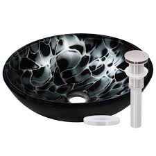 This vessel sink is handcrafted with solid tempered glass. Miseno Mno G210 Bn Circular 16 1 2 Tempered Build Com