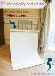 Learn how to make your own backdrops and surfaces perfect for stunning food photography. Diy Home Photography Studio With Mini Roller Shade Diy Photo Backdrop Diy Photography Photography Studio Design