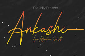 Serif fonts have small lines that carry outside of the natural lines of a letter, where as sans serif are like block lettering, without the extra decoration. Ankashi In Fonts On Yellow Images Creative Store