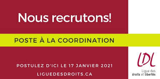 We did not find results for: Offre D Emploi Poste A La Coordination 1 Ligue Des Droits Et Libertes