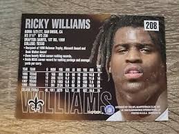 Ricky Williams 1999 Skybox Dominion Rookie Card #208 RC Saints Dolphins