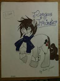 Traditional Version Of An Old Picture My Mlp My Little Pony Oc Rogue Trickster Note I M Not Too Big On My Little Pony Anymore T Done With Bic Markers R